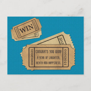 Gewinnkarte für 2021 feiertagspostkarte