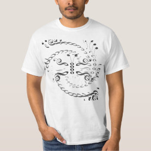 Gewirbelter Musik-Schmetterling T-Shirt