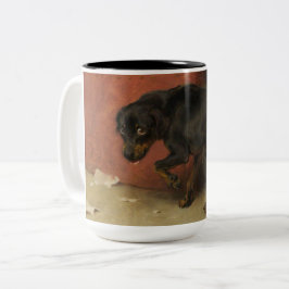 Gewissen macht uns alle zum Feigling Zweifarbige Tasse