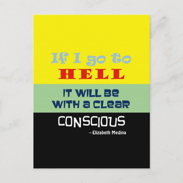 Gewissenhölle ~ Postkarte / Einladungen 4.25 x 5.6 (Vorderseite)