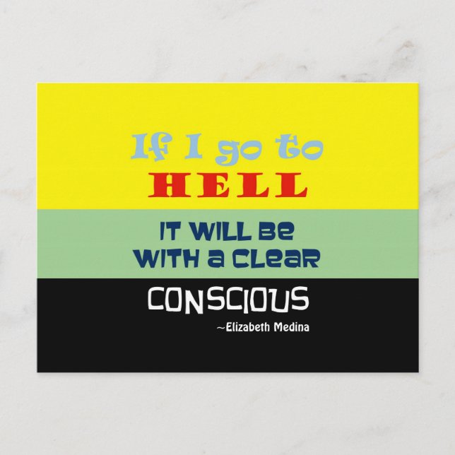 Gewissenhölle ~ Postkarte / Einladungen 4.25 x 5.6 (Vorderseite)