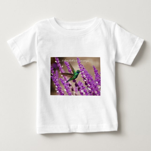 Gewitter des Glaubens Frösteln-Ohren Hummingbird Baby T-shirt (Vorderseite)
