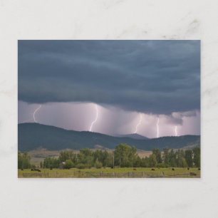 Gewitter erzeugte Blitze im Jocko Postkarte