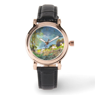 Gewitter-  GemäldeWasserfarbe Armbanduhr