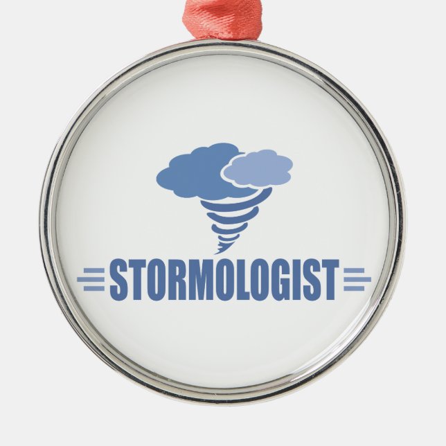 Gewitter I Liebe Sturm Silbernes Ornament (Vorne)