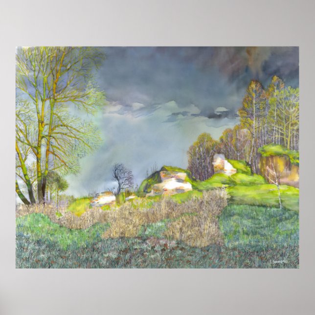 Gewitter im Frühjahr Poster (Vorne)