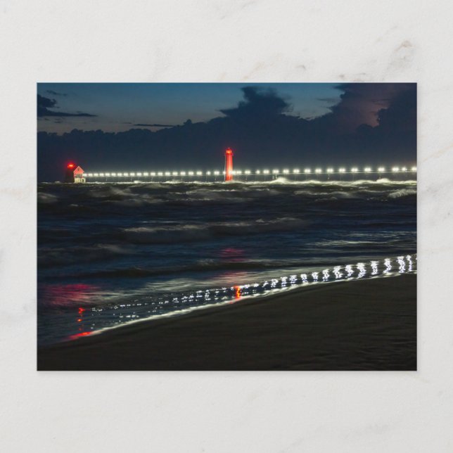 Gewitter im Grand Haven Staat Park Postkarte (Vorderseite)