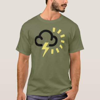 Gewitter: Retro Wettervorhersagesymbol T-Shirt