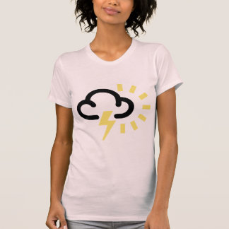 Gewitter: Retro Wettervorhersagesymbol T-Shirt