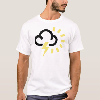 Gewitter: Retro Wettervorhersagesymbol T-Shirt