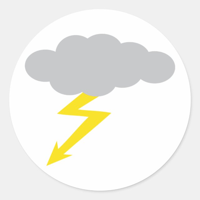 Gewitter Runder Aufkleber (Vorderseite)