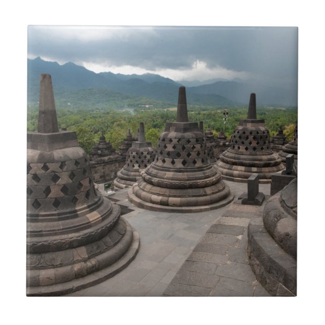 Gewitter über Borobudur Fliese (Vorderseite)