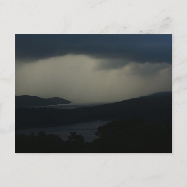 Gewitter über das Quabbin-Reservoir Postkarte (Vorderseite)