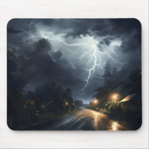 Gewitter über die Straße Mousepad