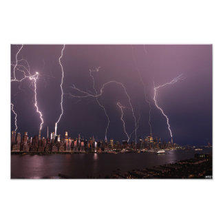 Gewitter über Manhattan, NYC Fotodruck