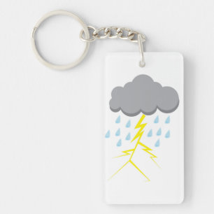 Gewitter und Blitz Schlüsselanhänger