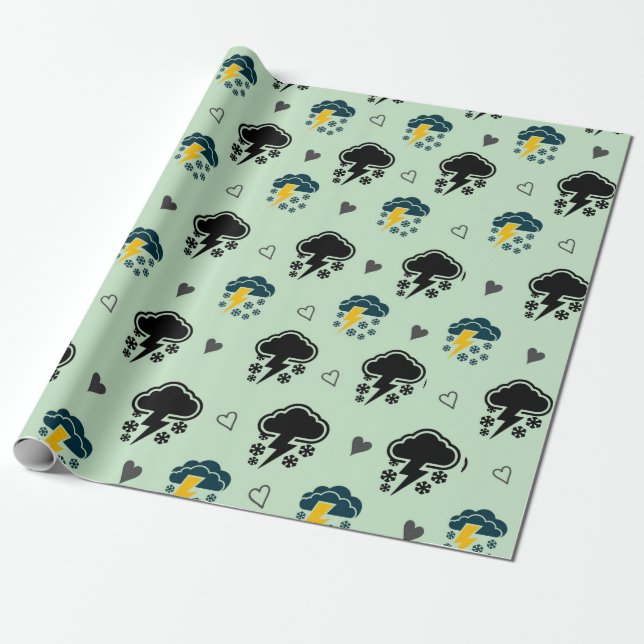 Gewitter ⚡ Wrapping Paper. Geschenkpapier (Ungerollt)
