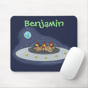Gewitterhühner im Weltraum - Cartoon Mousepad