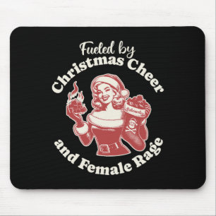 Gewittert durch Weihnachtsjammer und Weibchen Wut Mousepad