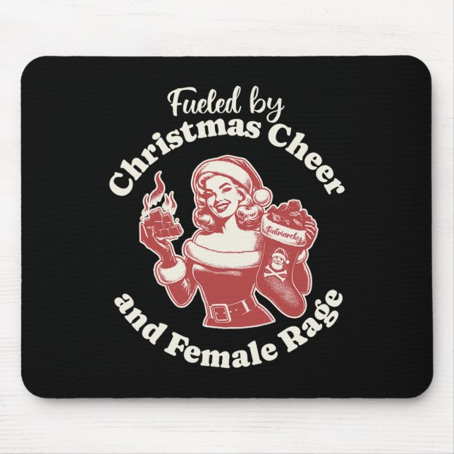 Gewittert durch Weihnachtsjammer und Weibchen Wut  Mousepad (Vorne)
