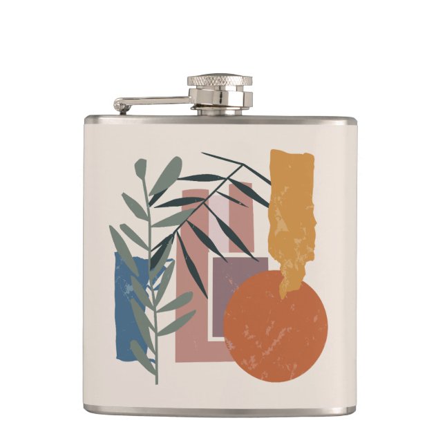 gewitterte Formen und Stiele Flachmann (Vorderseite)