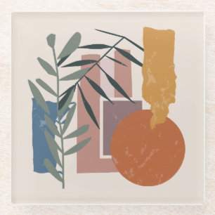 gewitterte Formen und Stiele Glasuntersetzer