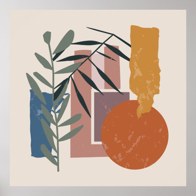 gewitterte Formen und Stiele Poster (Vorne)