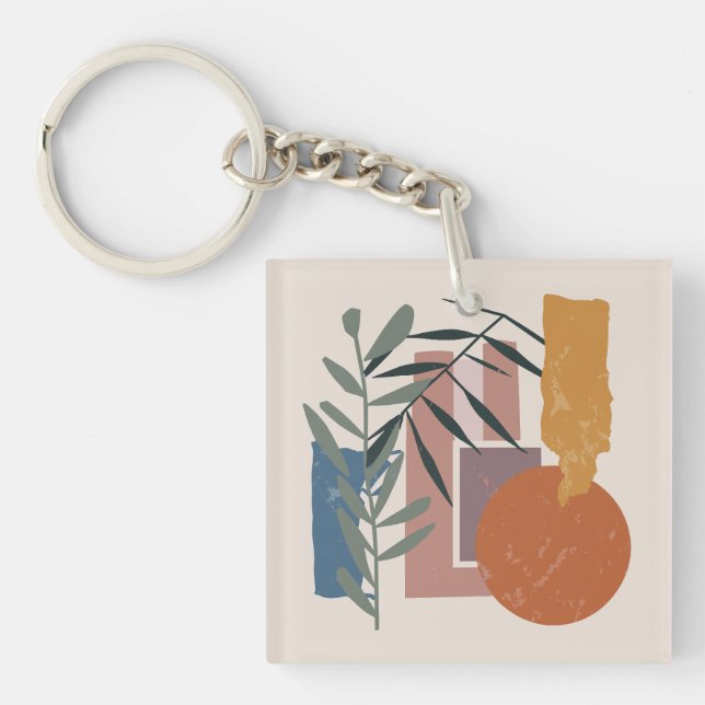 gewitterte Formen und Stiele Schlüsselanhänger (Vorderseite)