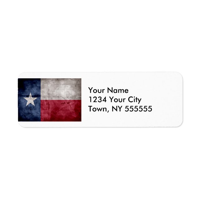 Gewitterte Vintage Flagge des Staates Texas (Vorne)
