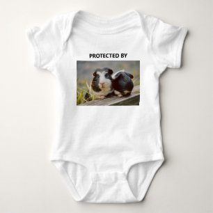 Gewitterter geschützt durch Foto von Haustieren Baby Strampler
