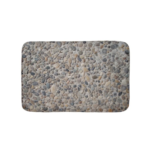 Gewitterter Kies Cool Funny Realistic Cobblestone Badematte (Vorderseite)