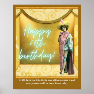 Gewittertes Altered Art 60. Geburtstag Poster