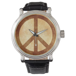 Gewittertes Friedenszeichen Armbanduhr