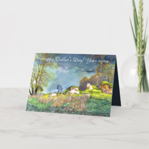 Gewitterungsbild Wasserfarbe Karte