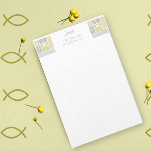 Gewitterungswelle für nautisches Gelb und graue An Briefpapier (Von Creator hochgeladen)