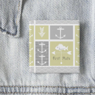 Gewitterungswelle für nautisches Gelb und graue An Button