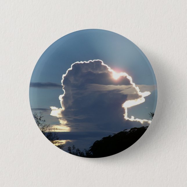 Gewitterwolke blockiert die Sonne Button (Vorderseite)