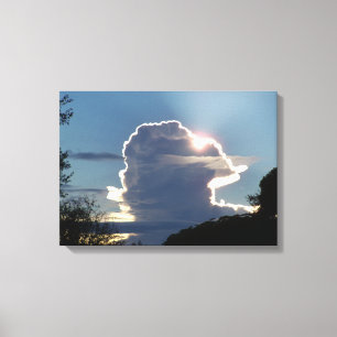 Gewitterwolke blockiert die Sonne Leinwanddruck