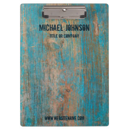 Gewobener Vintager rustikaler Holzname Klemmbrett