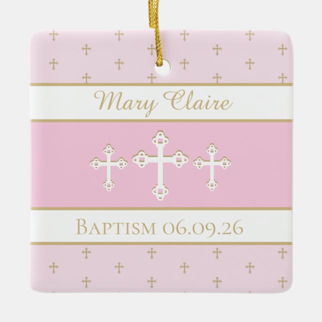 Gewöhliche, Christliche Taufe Keramikornament (Vorderseite)