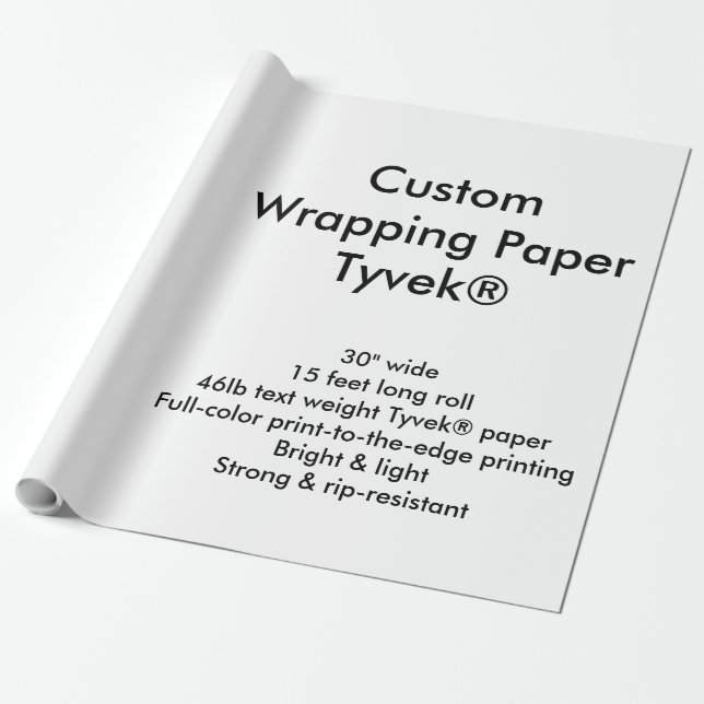 Gewohnheit 15' Tyvek® Packpapier-Rolle Geschenkpapier (Ungerollt)