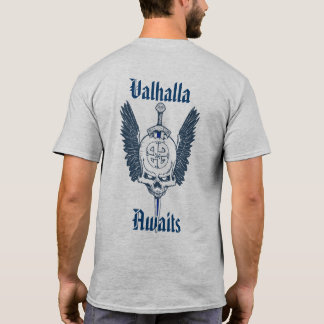 Gewohnheit 2 versah Walhall-Schädel-T - Shirt mit