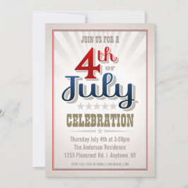 Gewohnheit 4. von Juli-Party Einladung