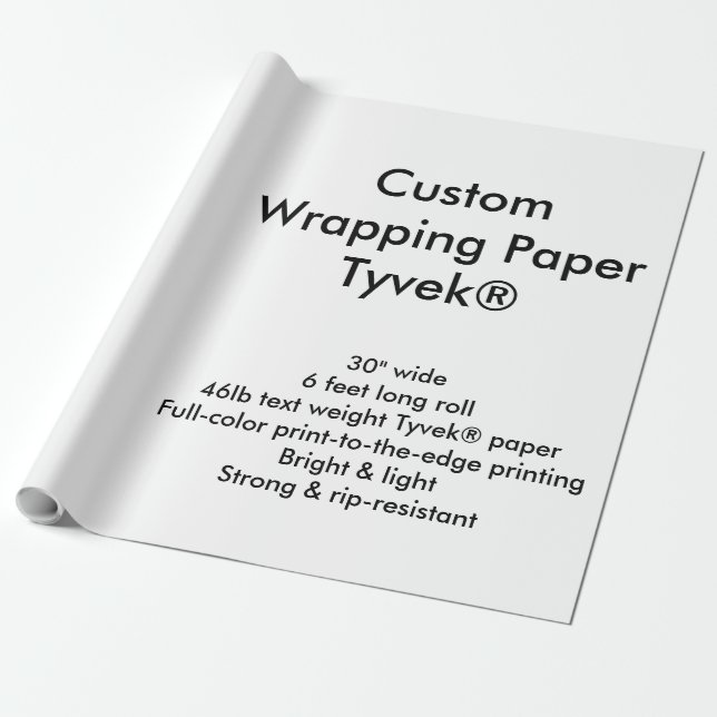 Gewohnheit 6' Tyvek® Packpapier-Rolle Geschenkpapier (Ungerollt)