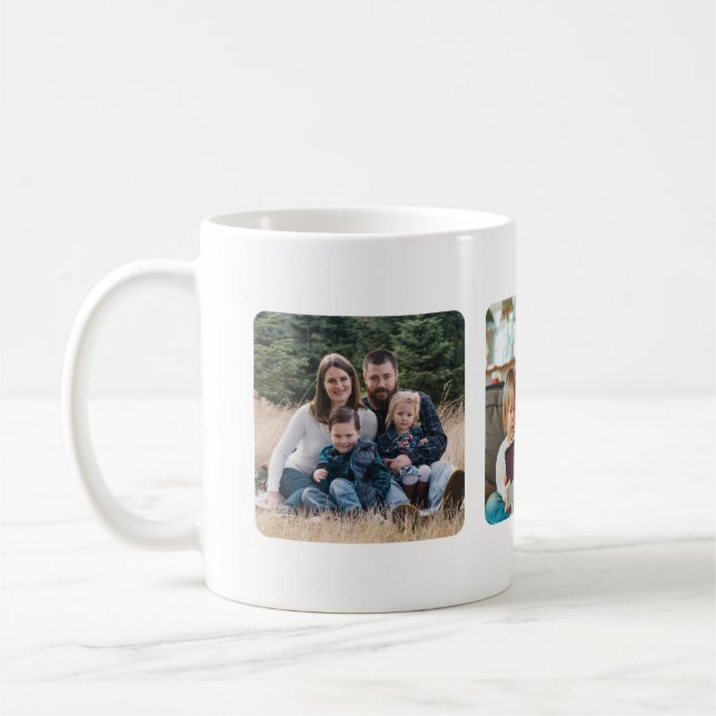 Gewohnheit addieren das personalisierte Foto 3 Kaffeetasse (Links)