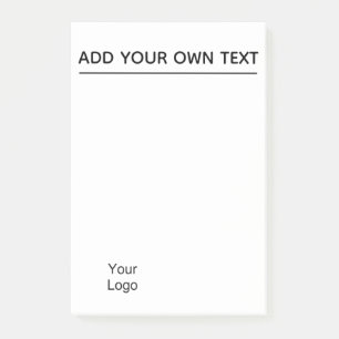 Gewohnheit. Addieren Sie Logo Post-it Klebezettel