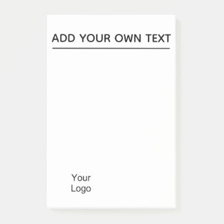 Gewohnheit. Addieren Sie Logo Post-it Klebezettel