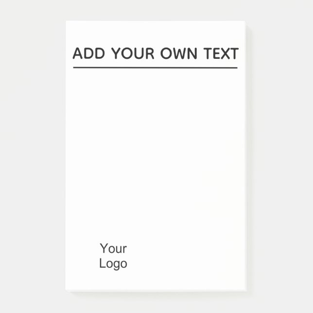 Gewohnheit. Addieren Sie Logo Post-it Klebezettel (Vorderseite)