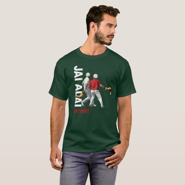 Gewohnheit, baskischer Sport Jai Alai/Cesta Punta T-Shirt (Vorne ganz)