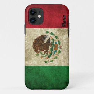 Gewohnheit beunruhigter mexikanische Flagge iPhone 11 Hülle
